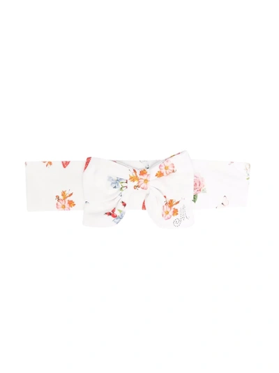 Shop Monnalisa Floral-print Headband In White