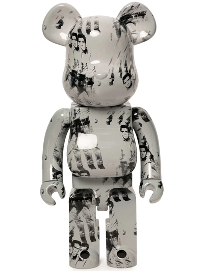 Shop Medicom Toy Be@rbrick Andy Warhol's Elvis Presley 1000% Figure In Grey