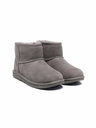 Shop Ugg Teen Mini Classic 11 Boots In Grey
