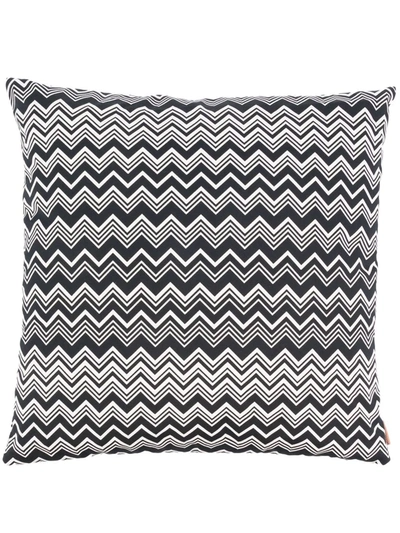 Shop Missoni Zigzag-print Cushion In 黑色