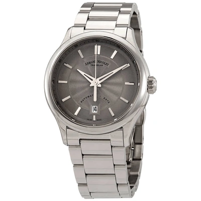 Shop Armand Nicolet M02-4 Automatic Grey Dial Mens Watch A840baa-gr-m2850a In Grey,silver Tone