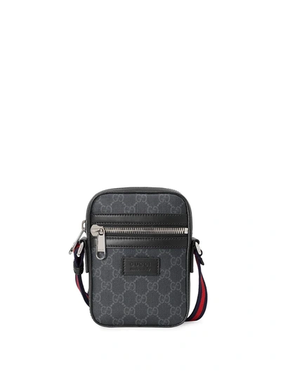 Gucci Men's Cross-body Messenger Shoulder Bag Gg Supreme In Black