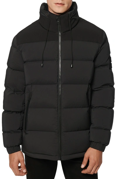 Shop Andrew Marc Arcadia Water Resistant Quilted Down Coat In Black