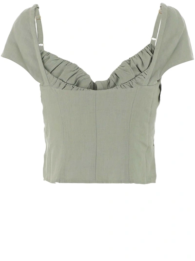 Shop Jacquemus Top In Sage Green