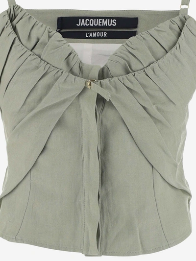 Shop Jacquemus Top In Sage Green