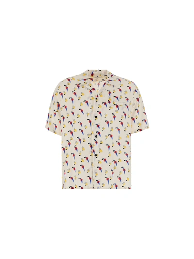 Shop Saint Laurent Shirt In Craie Multicolor