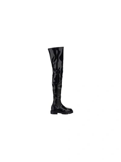 Shop Givenchy Squared Boots In Black