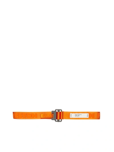 Shop Heron Preston Belt In Orange Light Grey