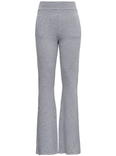 Shop Alberta Ferretti Grey Wool And Cashmere Pants