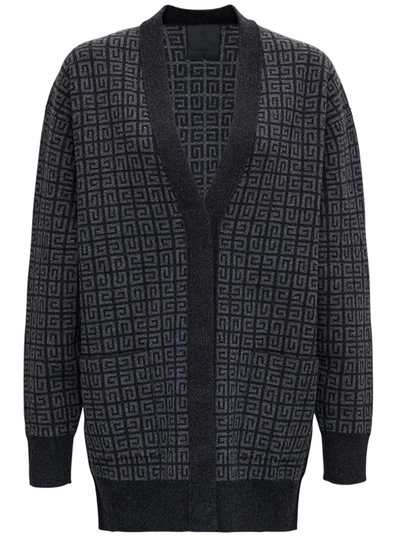 Shop Givenchy 4g Cashmere Knititted Cardigan In Grey