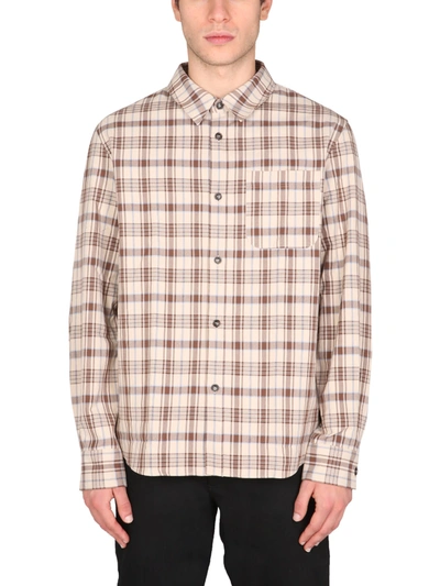 Shop Apc Cotton Shirt In Multicolor