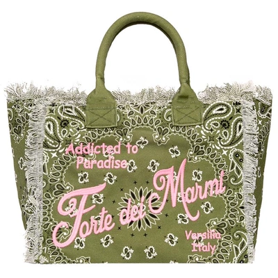 Shop Mc2 Saint Barth Bandanna Canvas Bag With Forte Dei Marmi Embroidery