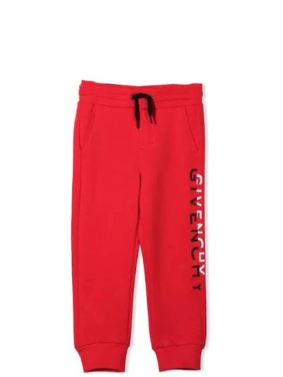 Shop Givenchy Sports Trousers With Print In Red