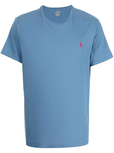 Shop Polo Ralph Lauren Jersey Crewneck T-shirt In Blau