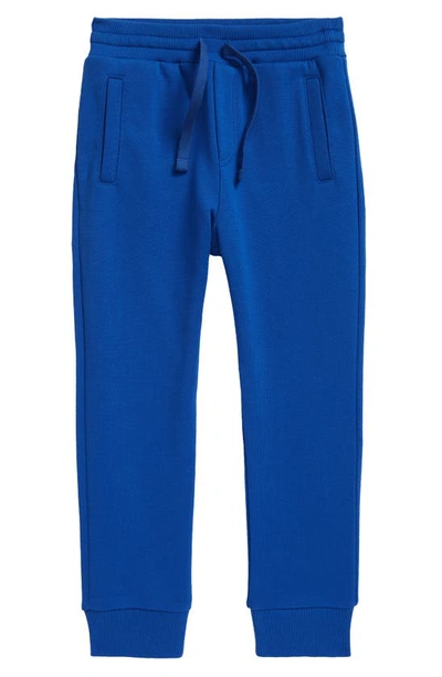 Shop Dolce & Gabbana Kids' Logo Plaque Sweatpants In Dark Bluet
