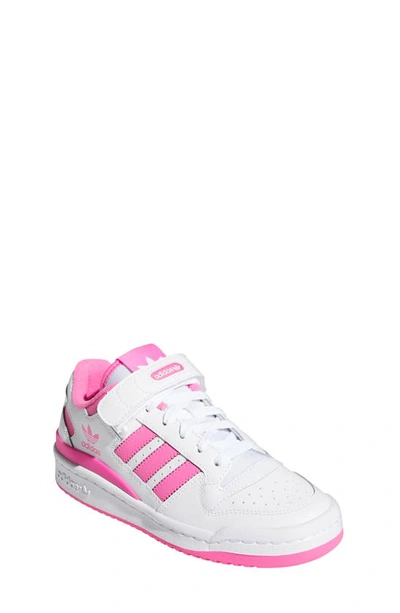 Shop Adidas Originals Forum Low Sneaker In White/ Screaming Pink/ White
