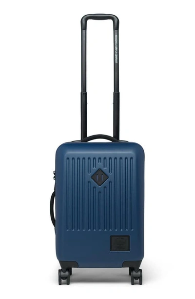Shop Herschel Supply Co Small Trade 23-inch Rolling Suitcase In Navy