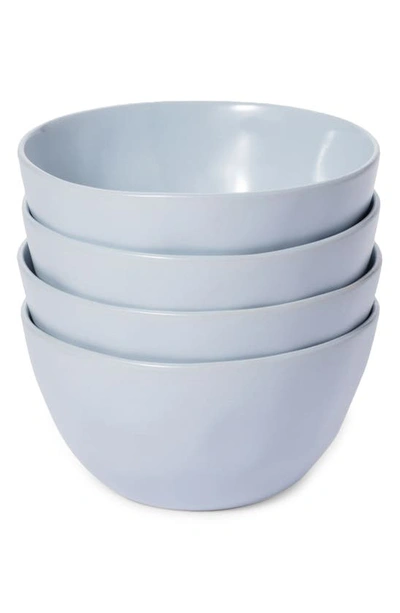 Shop Leeway Home Set Of 4 Bowls In Blue Solids