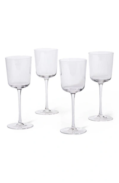 Shop Leeway Home Set Of 4 Wine Glasses In Clear