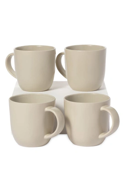 Shop Leeway Home Set Of 4 Mugs In Sand Solids