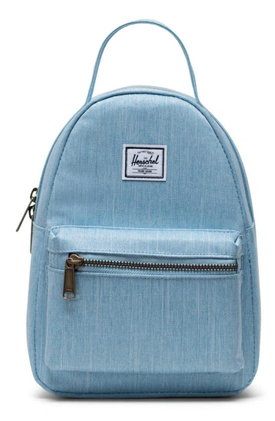 Shop Herschel Supply Co Mini Nova Backpack In Light Denim Crosshatch