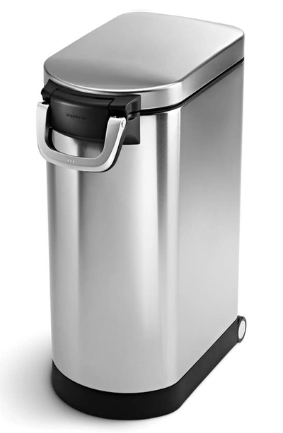 Shop Simplehuman Extra Large Pet Food Can In Brushed