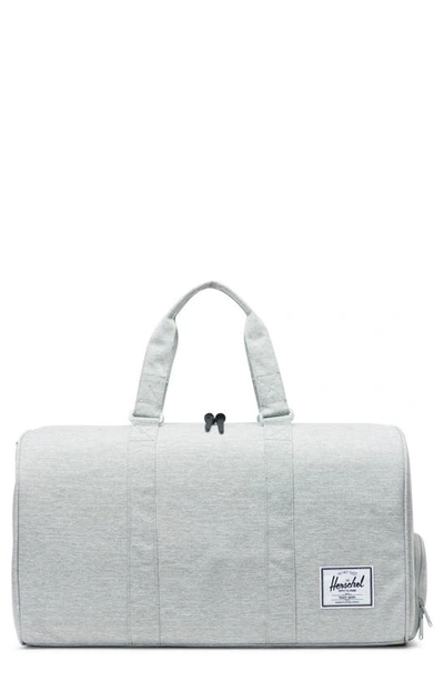 Shop Herschel Supply Co Novel Duffle Bag In Light Grey Crosshatch
