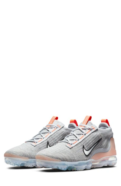 Shop Nike Air Vapormax 2021 Fk Sneaker In Grey/ White/ Yellow