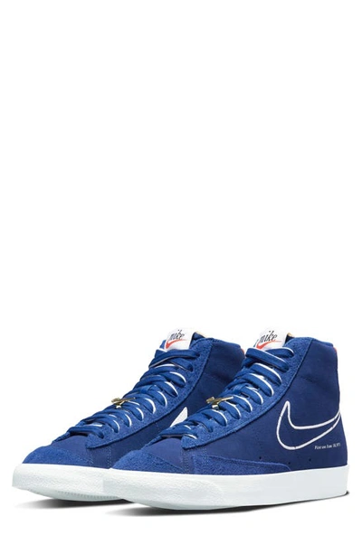 Shop Nike Blazer Mid '77 Sneaker In Deep Royal Blue