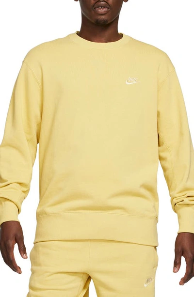 Shop Nike Sportswear Oversize Crewneck Sweatshirt In Saturn Gold/ Lemon Drop