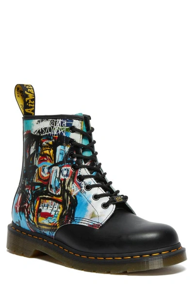 Shop Dr. Martens' X Jean-michel Basquiat 1460 Boot In Black Print