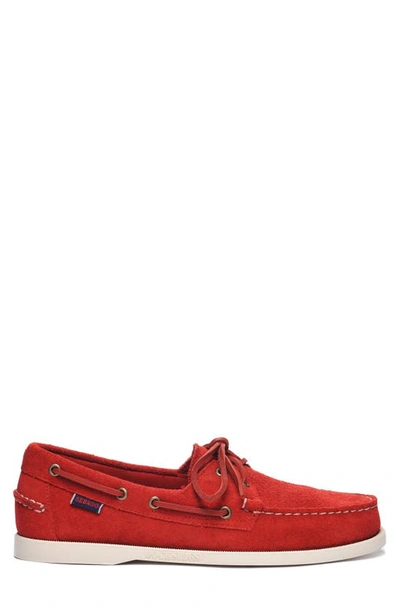 Shop Sebago Portland Flesh Out Boat Shoe In Red