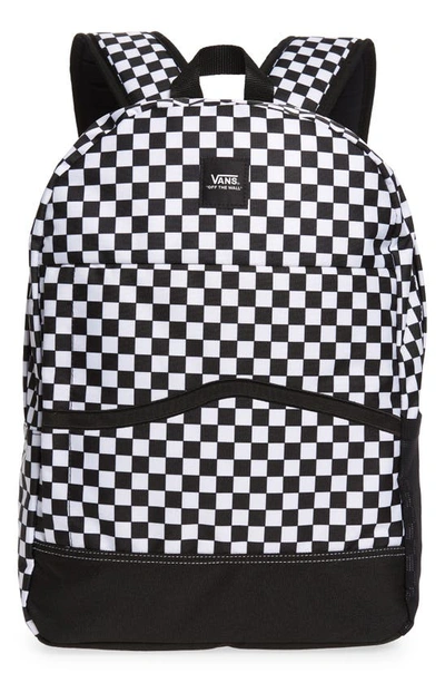 Vans Construct Checkerboard Skool Backpack In White/black | ModeSens