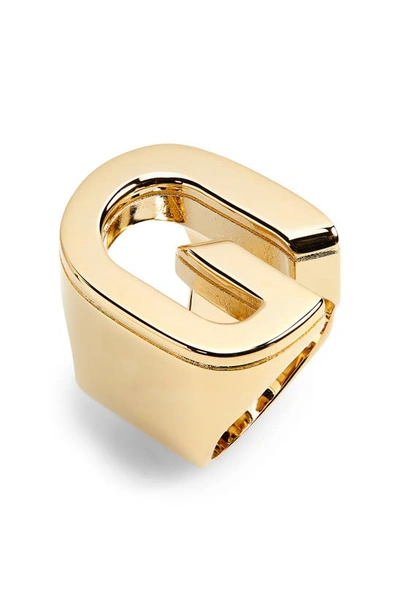 Gold Tone G Link Ring