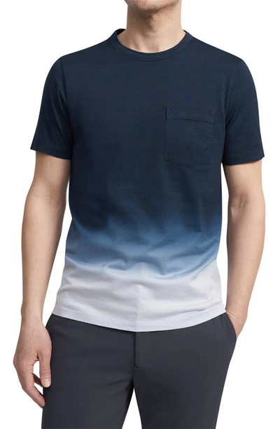 Shop Theory Essential Ombré Pocket T-shirt In Misty Blue/ Baltic