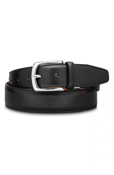 Shop Bosca Roma Leather Belt In Black