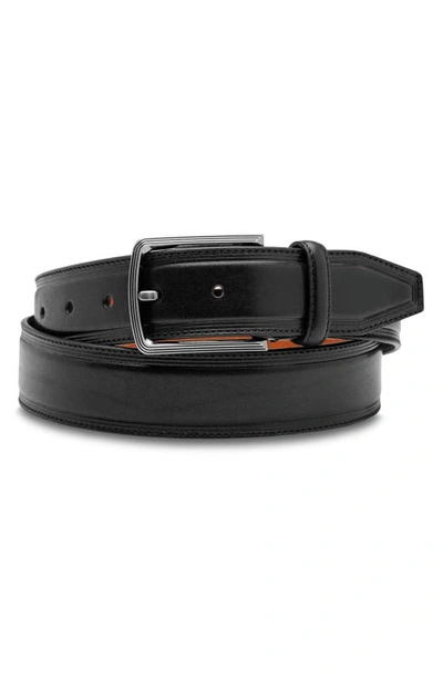 Shop Bosca Sorento Leather Belt In Black