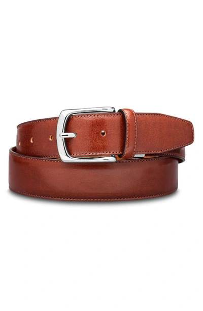 Shop Bosca Roma Leather Belt In Dk Brown