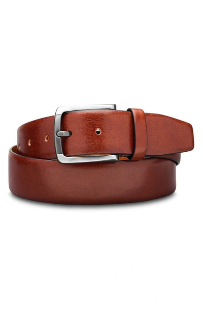 Shop Bosca Napoli Leather Belt In Dark Brown