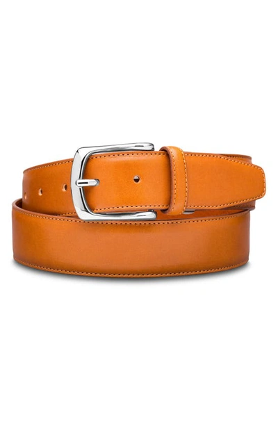 Shop Bosca Roma Leather Belt In Saddle