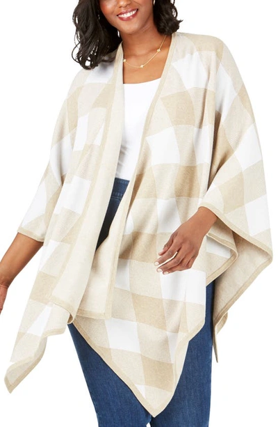 Shop Foxcroft The Walker Plaid Wrap In Champagne