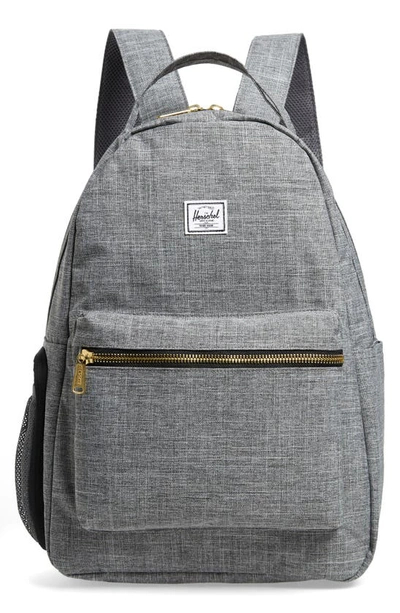 Shop Herschel Supply Co Nova Sprout Diaper Backpack In Raven Crosshatch