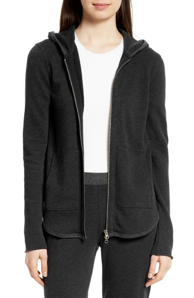 Shop Atm Anthony Thomas Melillo Front Zip Hoodie In Black