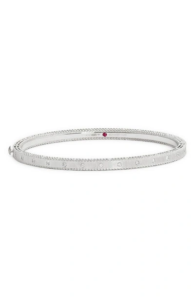 Shop Roberto Coin Princess Diamond Bracelet In White Gold