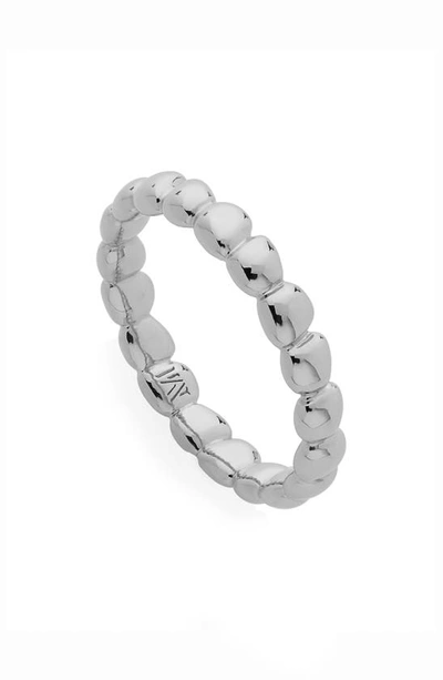Shop Monica Vinader Nura Teardrop Eternity Ring In Silver