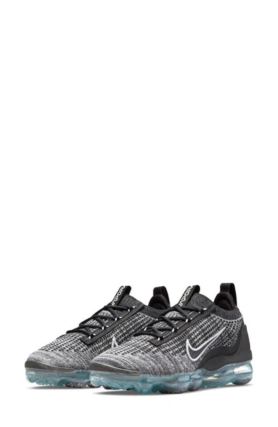 Shop Nike Air Vapormax 2021 Fk Sneaker In Black/ White/ Metallic Silver