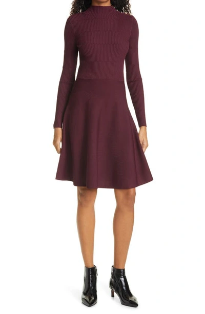 Ted Baker Womens Oxblood Josey High-neck Woven Skater Dress 12 | ModeSens