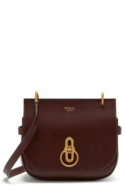 Shop Mulberry Small Amberley Leather Shoulder Bag In Oxblood