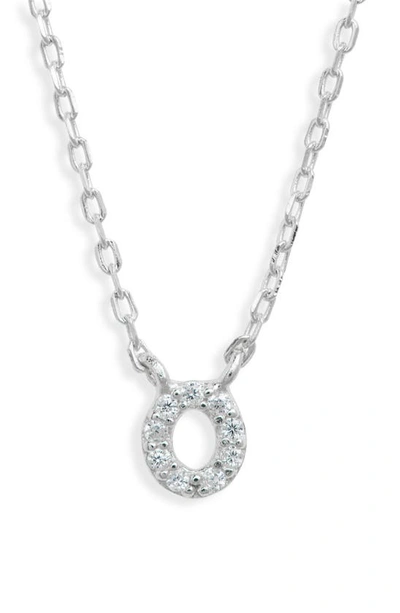 Shop Melinda Maria Pave Itty Bitty Initial Pendant In Silver O