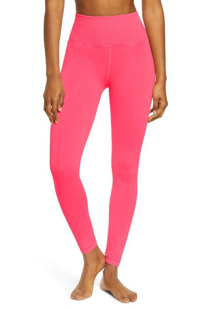 Free People Fp Movement Good Karma Leggings In Neon Coral